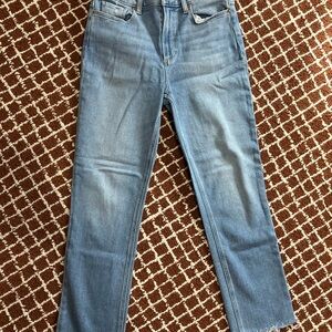 PAIGE Straight-Leg Jeans in Light Blue Wash